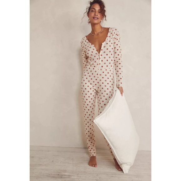 Free People Other - Free People | Home Alone Long Johns Pajamas in Warm Combo Size Medium